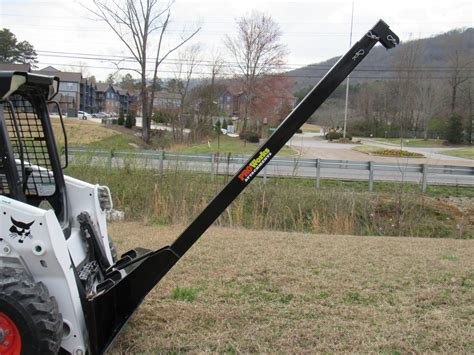 skid steer teleboom|skid steer extendable boom attachment.